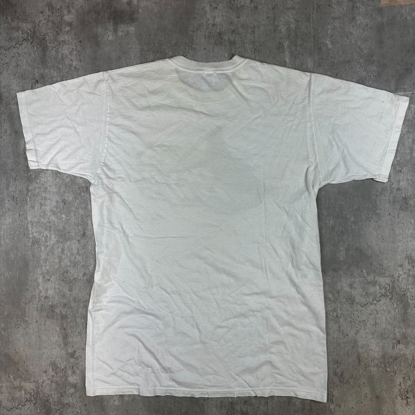 Vintage Tampa Bay Devil Rays Russell Athletic T-Shirt L White Cotton Sport Logo Graphic