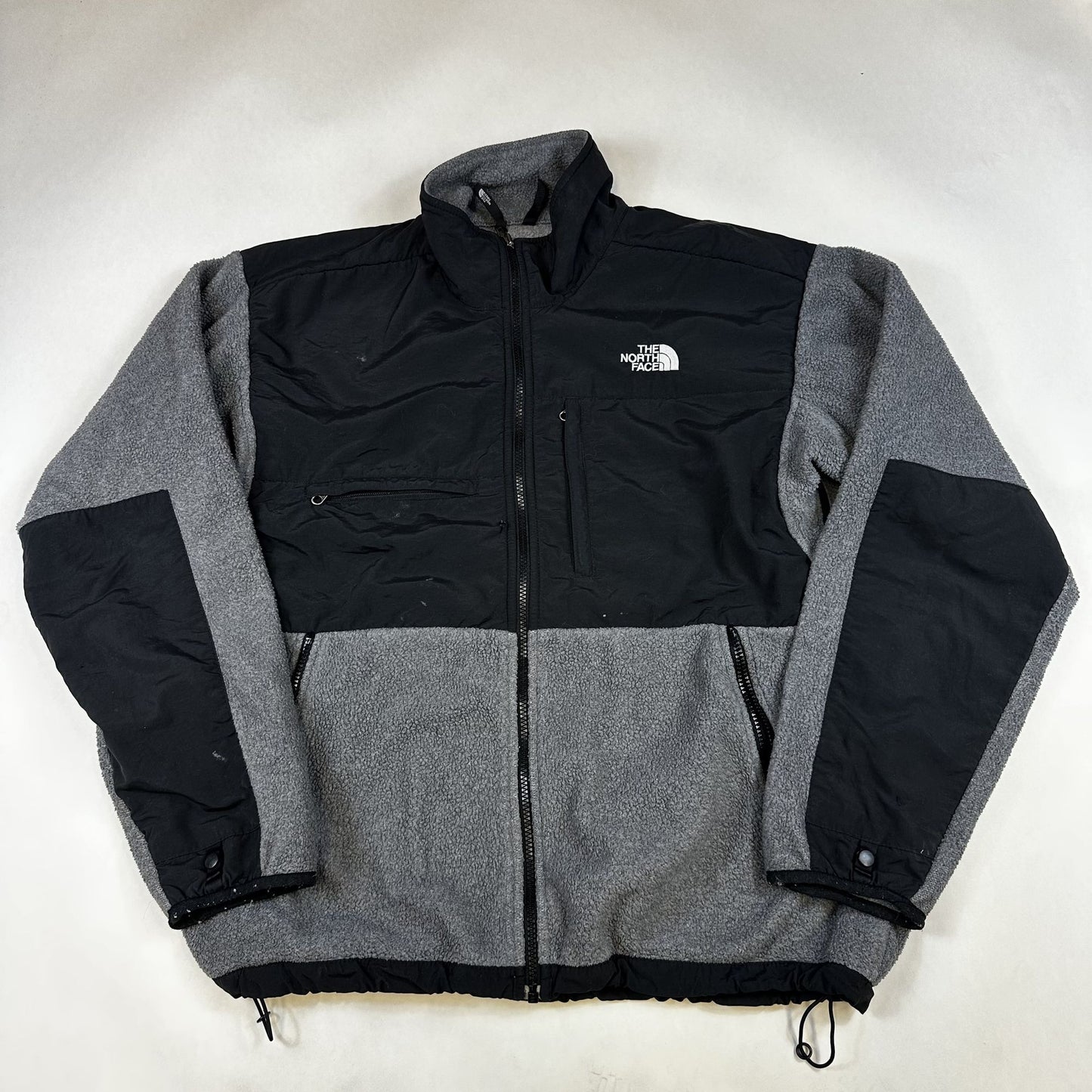 The North Face Mens Gray & Black Fleece Full-Zip Jacket L/G