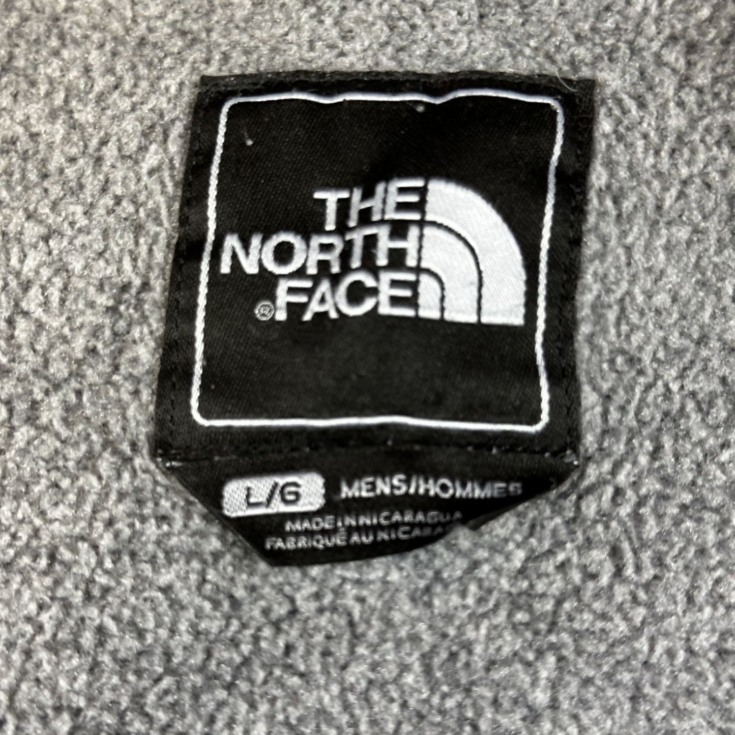 The North Face Mens Gray & Black Fleece Full-Zip Jacket L/G