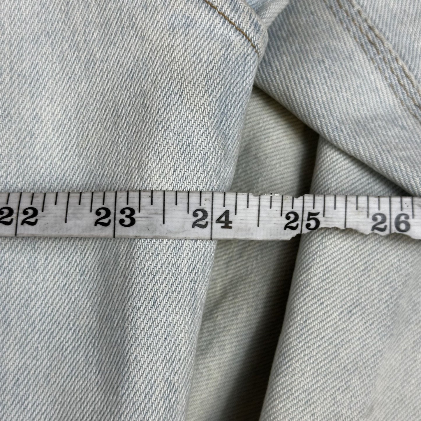 Polo Ralph Lauren Authentic Light Wash Denim Jacket With Corduroy Collar - Made In USA