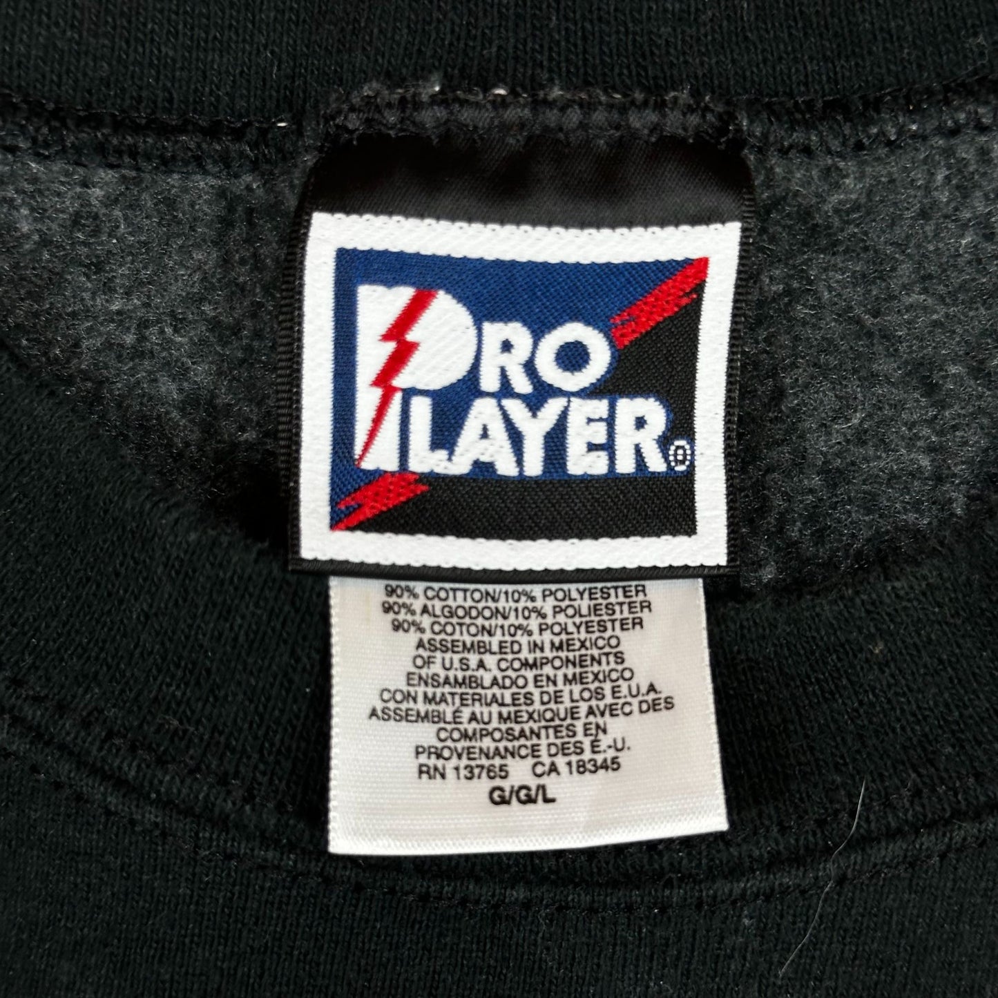 Vintage Kansas City Chiefs Sweatshirt Pro Player G/G Black NFL Crewneck 90% Cotton 10% Polyester Mens Size L
