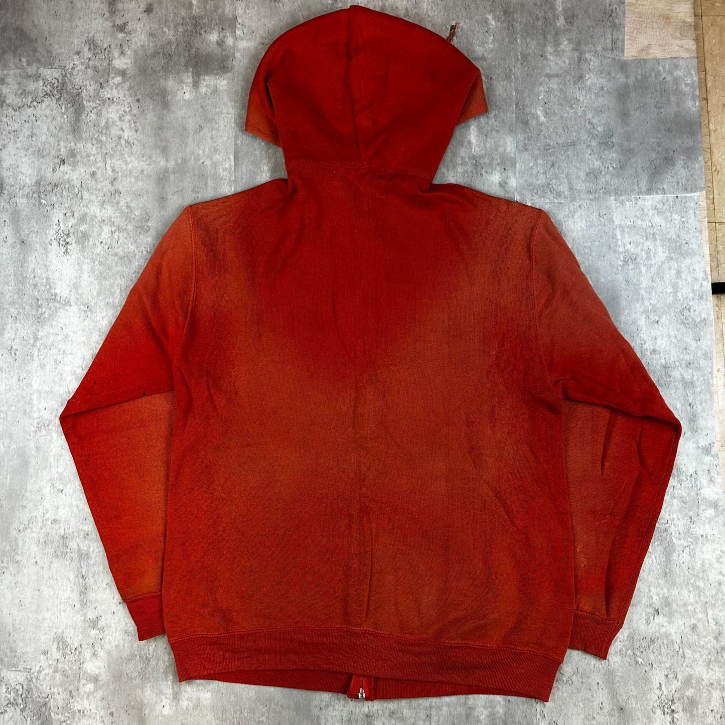 Vintage Orange 70's Russell Athletic Zip-Up Hoodie