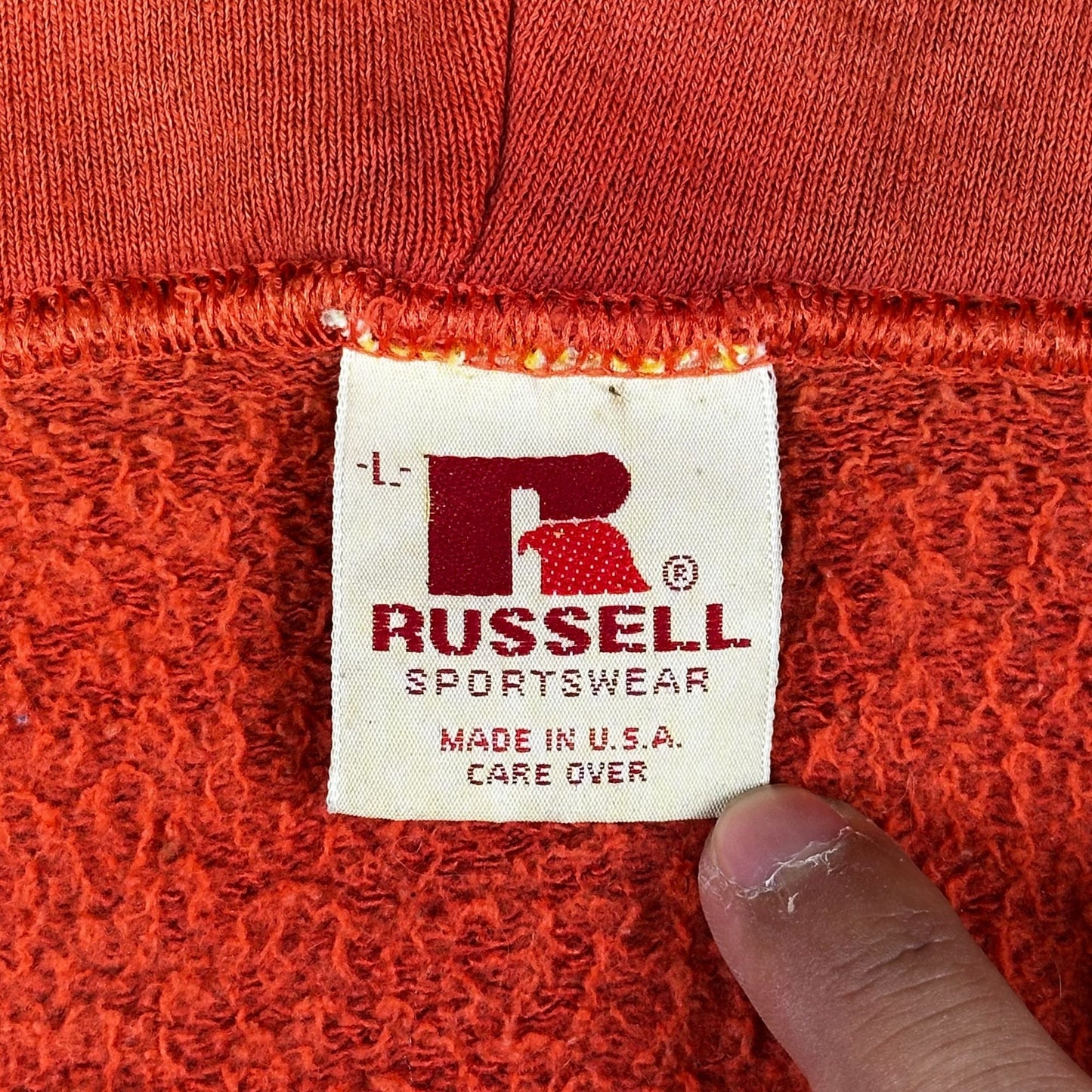 Vintage Orange 70's Russell Athletic Zip-Up Hoodie