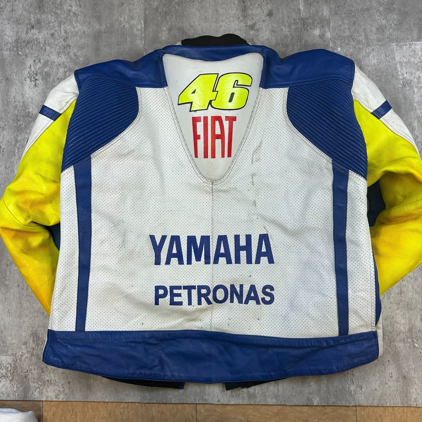 Vintage Yamaha Leather Moto Jacket With Pads (M)
