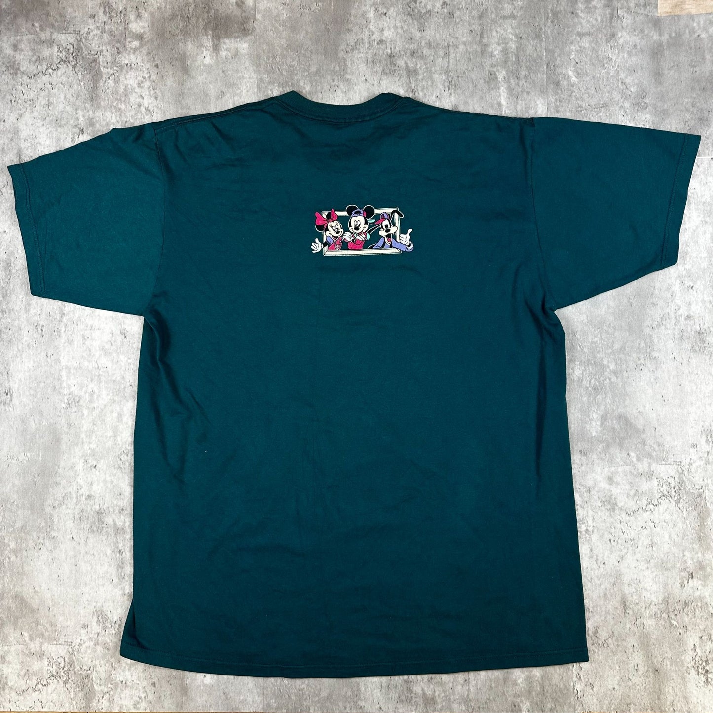 Vintage Sherrys Best XL Florida Mickey & Friends Teal Graphic T-Shirt