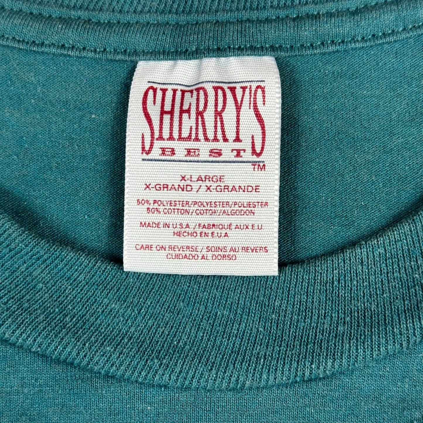 Vintage Sherrys Best XL Florida Mickey & Friends Teal Graphic T-Shirt