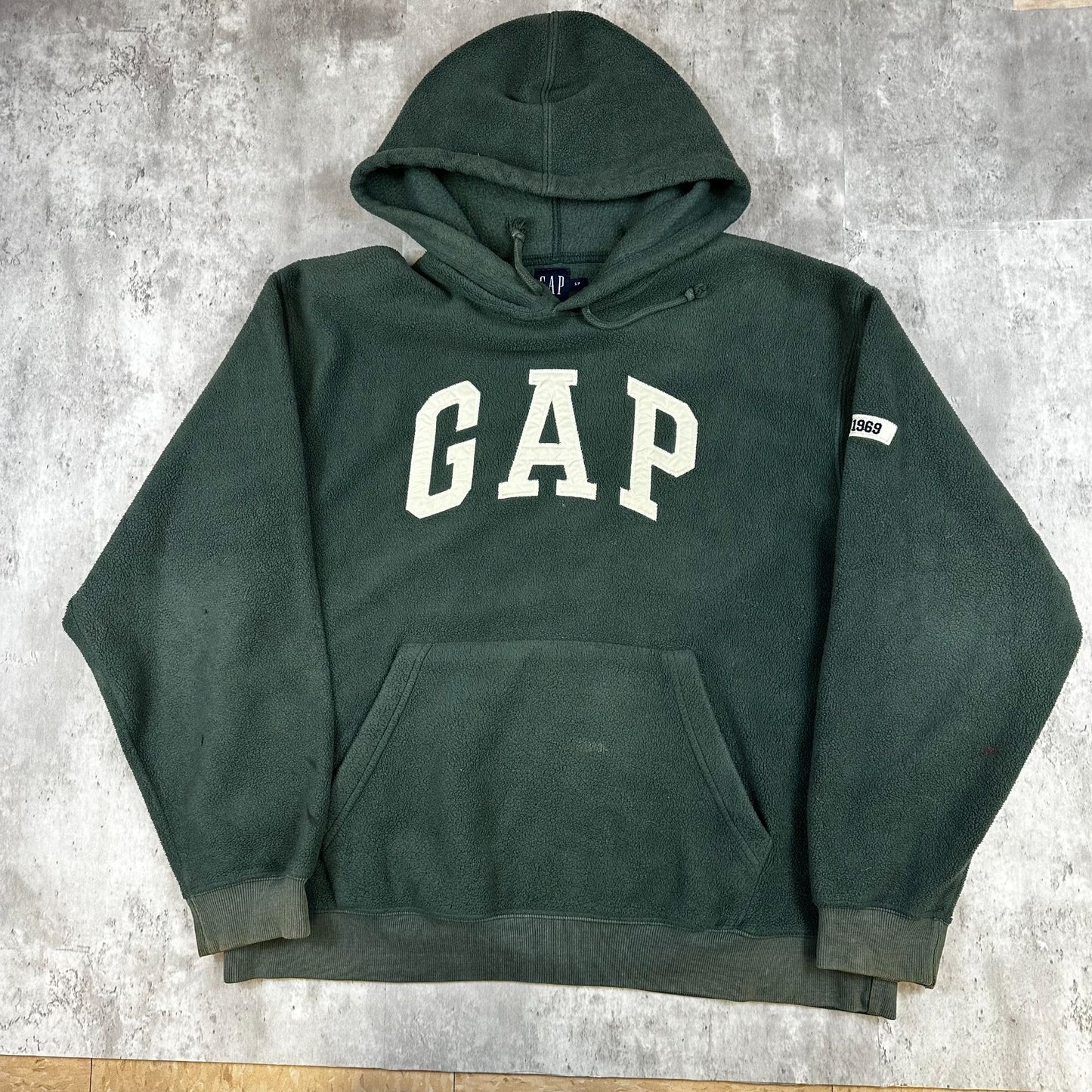 Vintage Green Gap Fleece Hoodie (S)