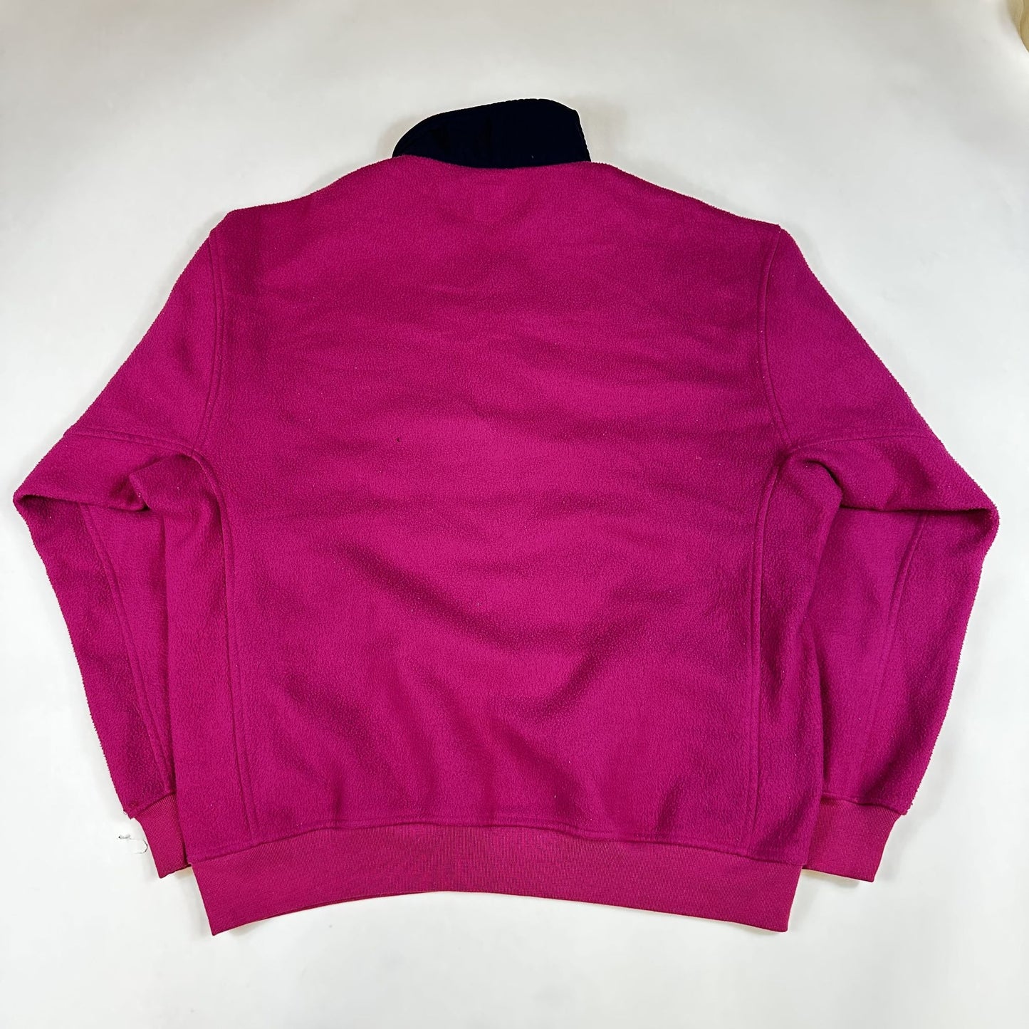 Gap Vintage Magenta Fleece Pullover Sweatshirt With Snap Closure & High Collar Mens M