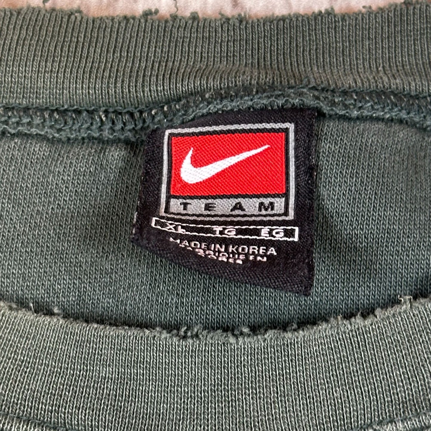 Vintage Green Thrashed and Faded Oregon Nike Crewneck (XL)