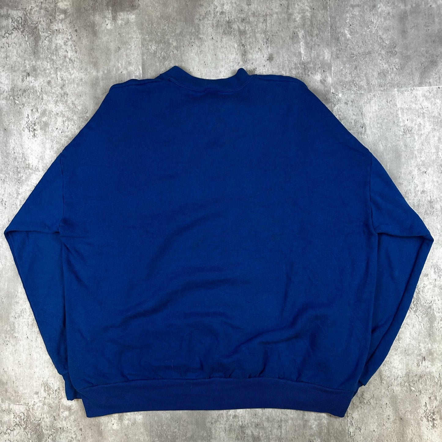 Vintage Jerzees Houston Sweatshirt 2X Blue 50/50 Cotton Polyester USA Made Pullover Crewneck