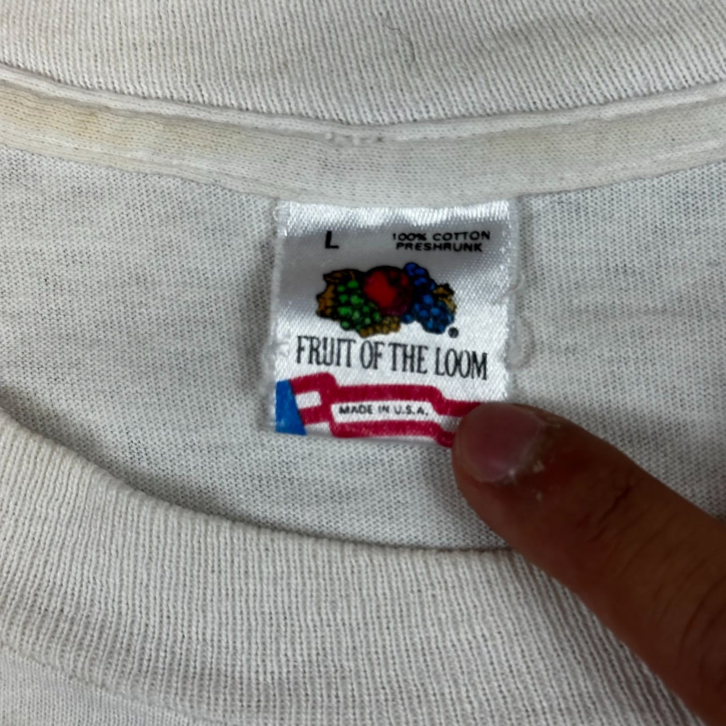 Vintage Fruit Of The Loom BrainWaves Sanibel Island FL Graphic T-Shirt L White 100% Cotton USA Made