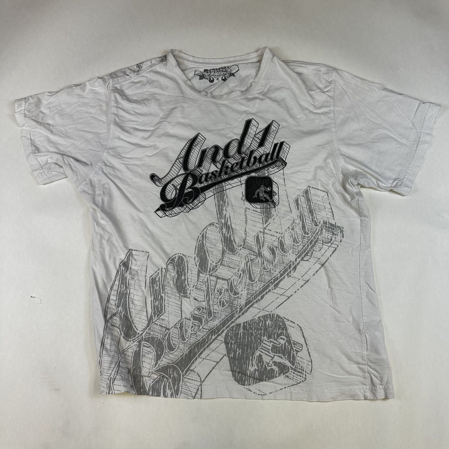 Vintage AND1 Basketball Graphic Tee White