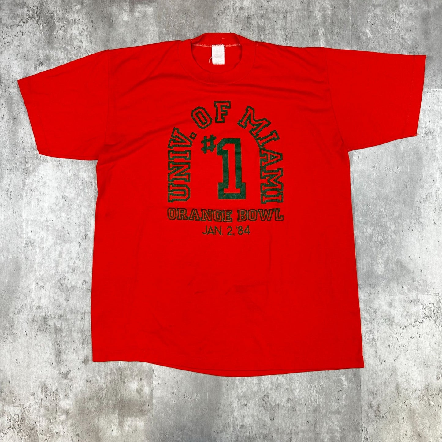 80's Orange University of Miami Tee (M)