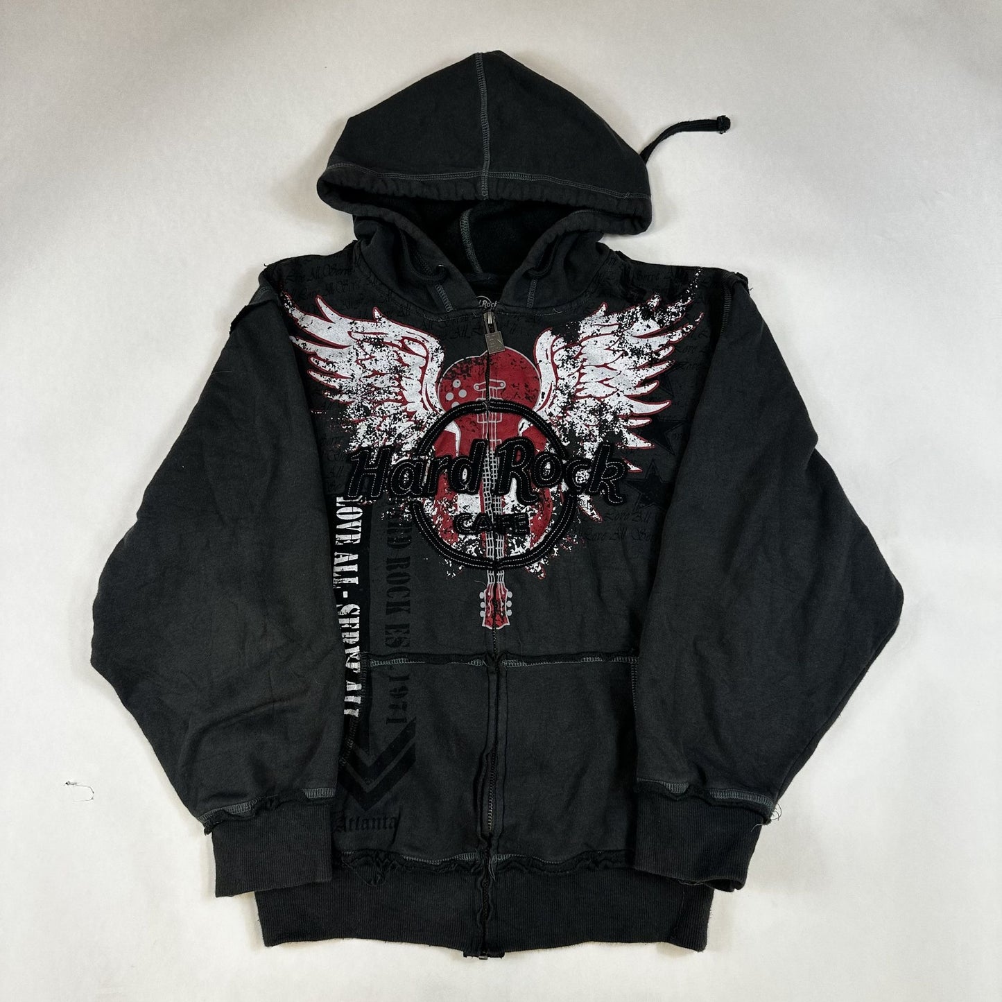 Vintage Hardrock Cafe Y2K Style Zip-Up Jacket