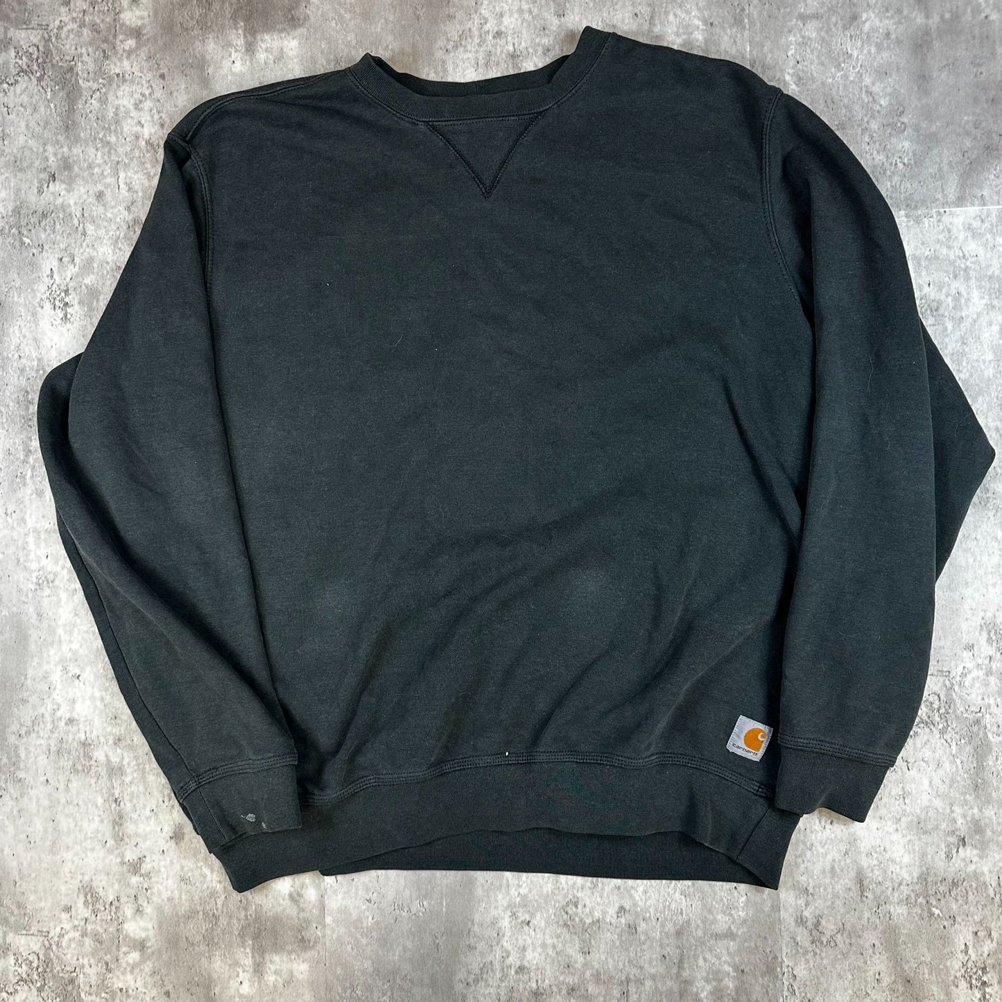 Carhartt Mens Black Crewneck Sweatshirt XL Made In Mexico Cotton Blend