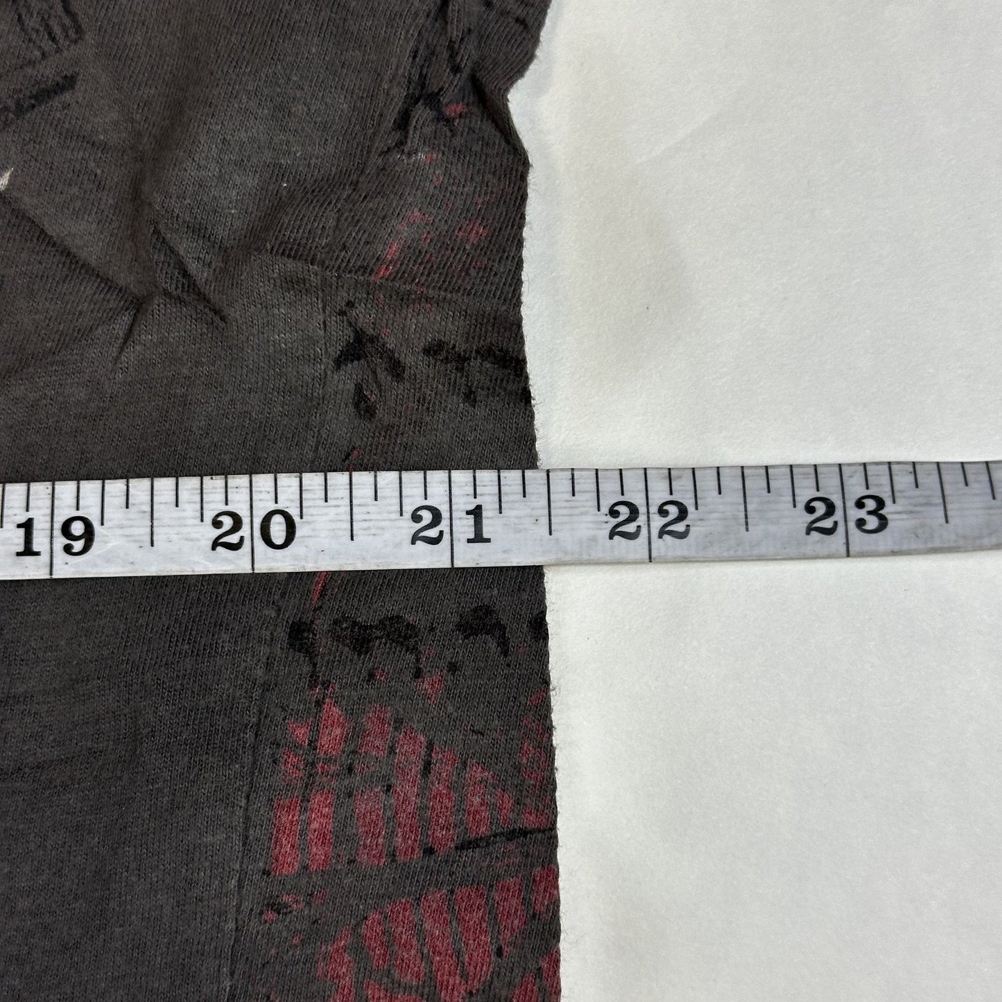 Mens L Premium Quality Black Graphic T-Shirt With Distressed Vintage Wash Design By Custom Rags