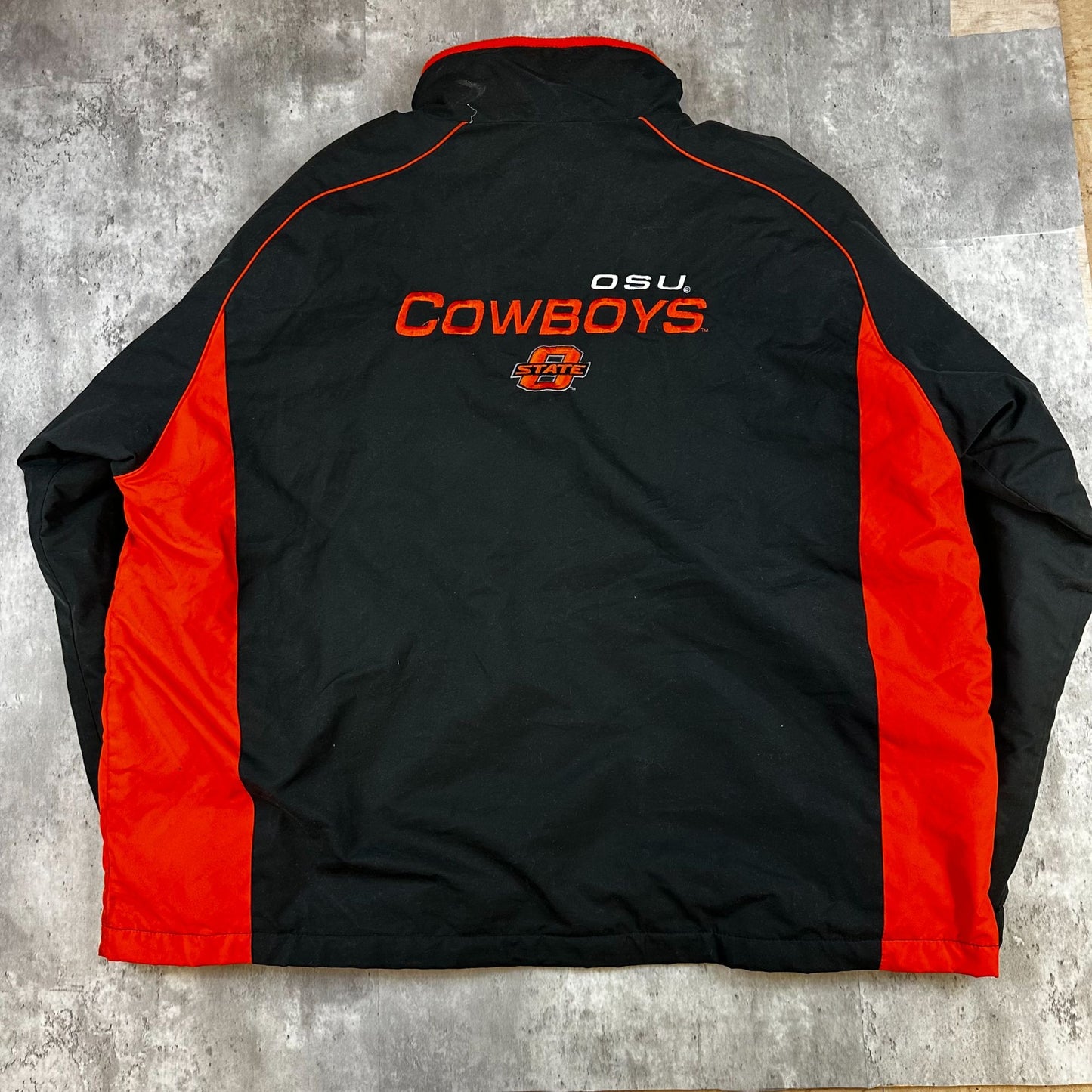 Vintage Oklahoma State University Sports Puffer (XXL)