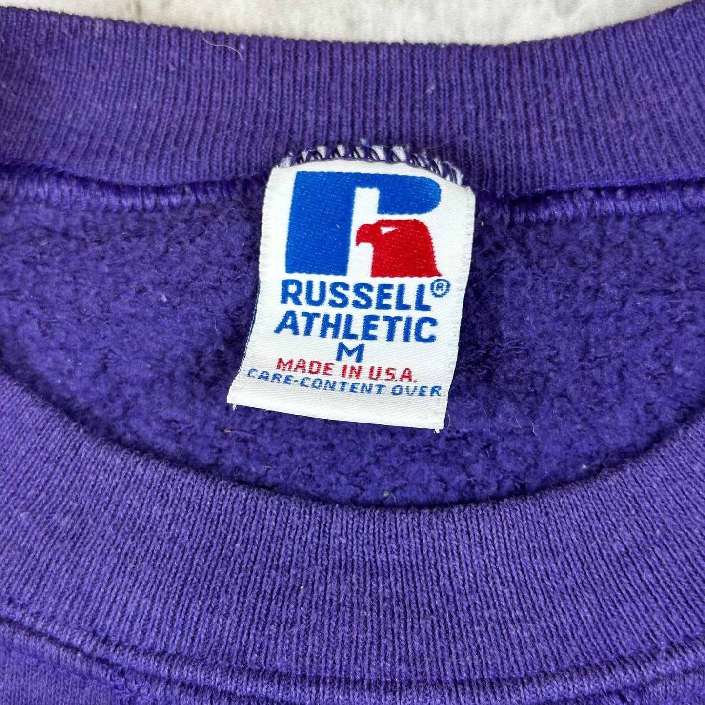 Vintage Russell Athletic TCU Purple Sweatshirt M Made In USA Crewneck