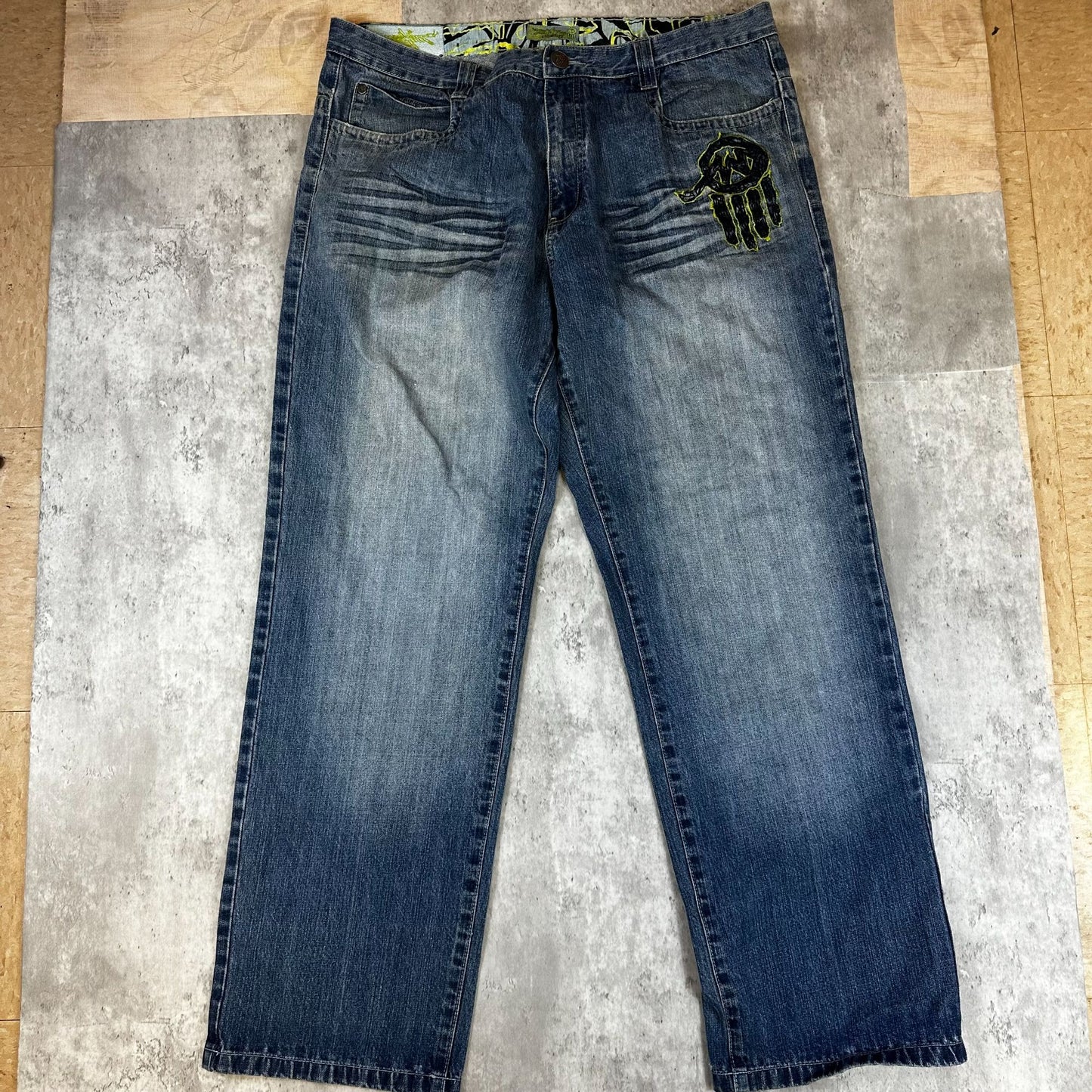 Vintage Miskeen Original Baggy Y2K Grunge Style Jeans (38)