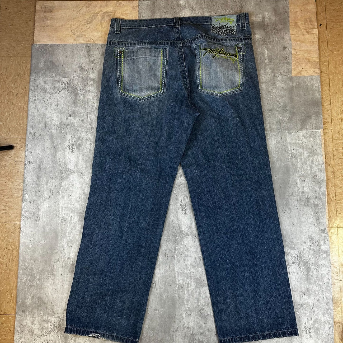 Vintage Miskeen Original Baggy Y2K Grunge Style Jeans (38)