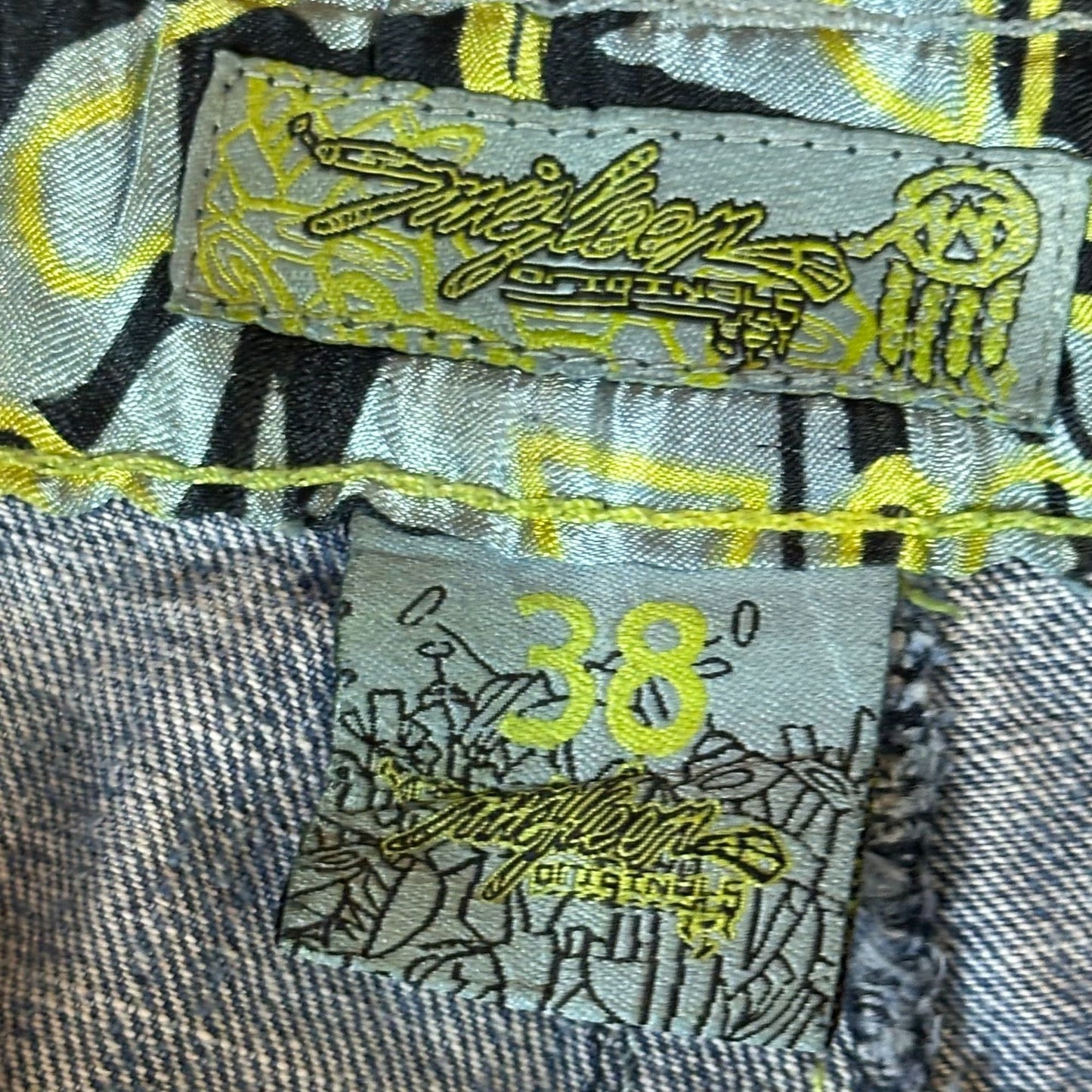 Vintage Miskeen Original Baggy Y2K Grunge Style Jeans (38)