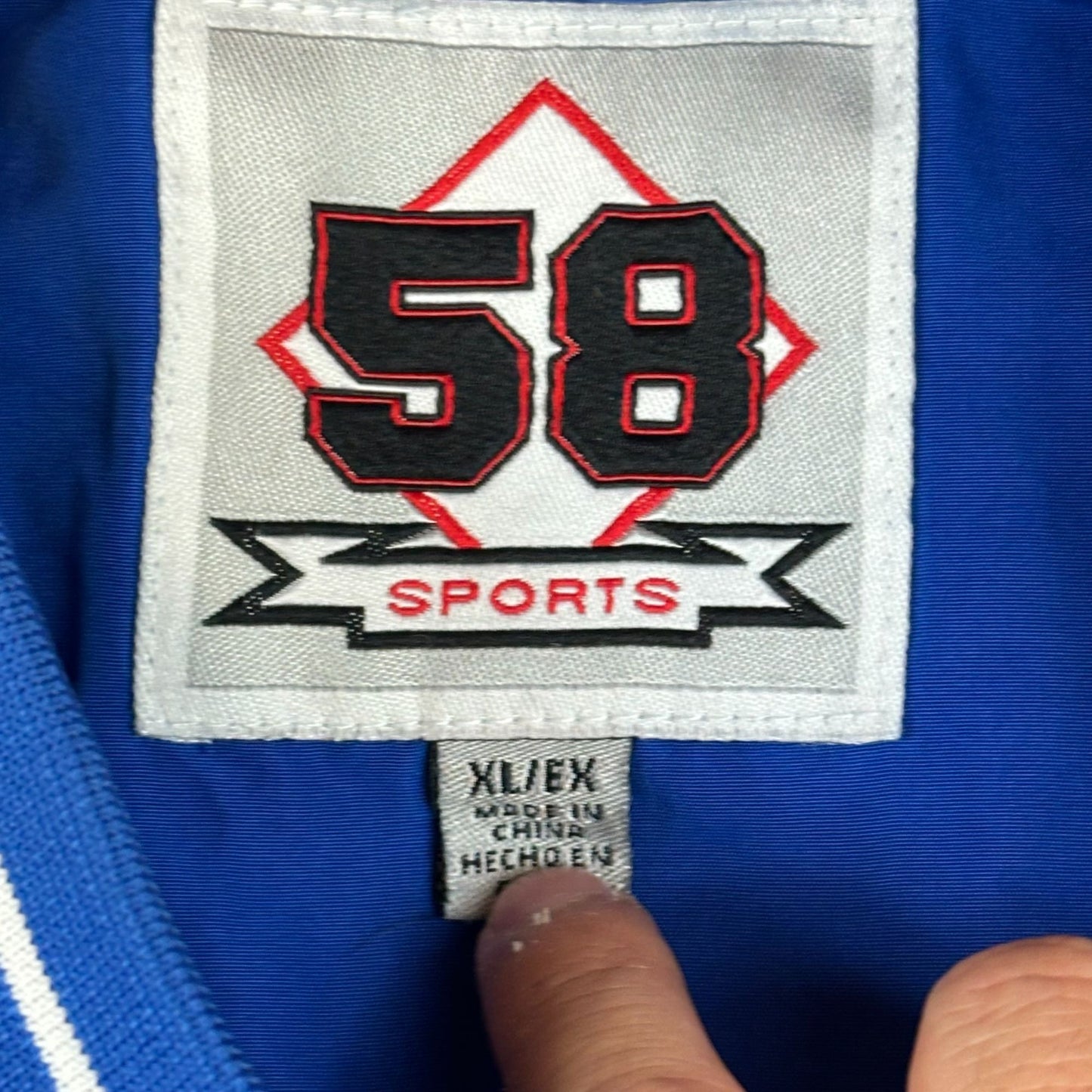 Vintage XL Kentucky Wildcats Pullover Jacket 58 Sports Royal Blue White Trim V-Neck Lightweight Windbreaker