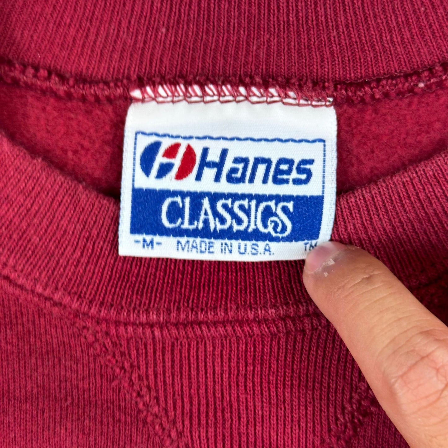 Vintage Hanes Classics Texas A&M Maroon Crewneck Sweatshirt M Made In USA