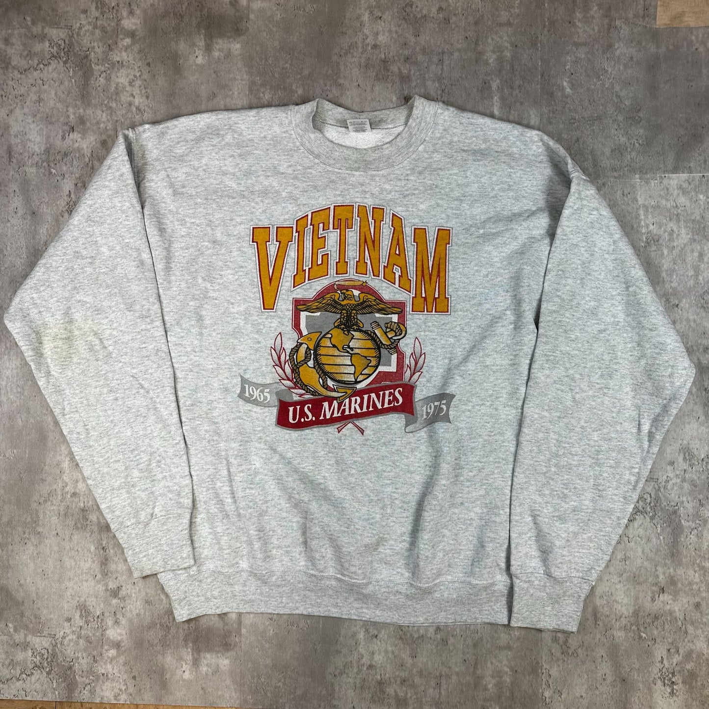 Vintage Grey Vietnam U.S. Marines Crewneck (XL)