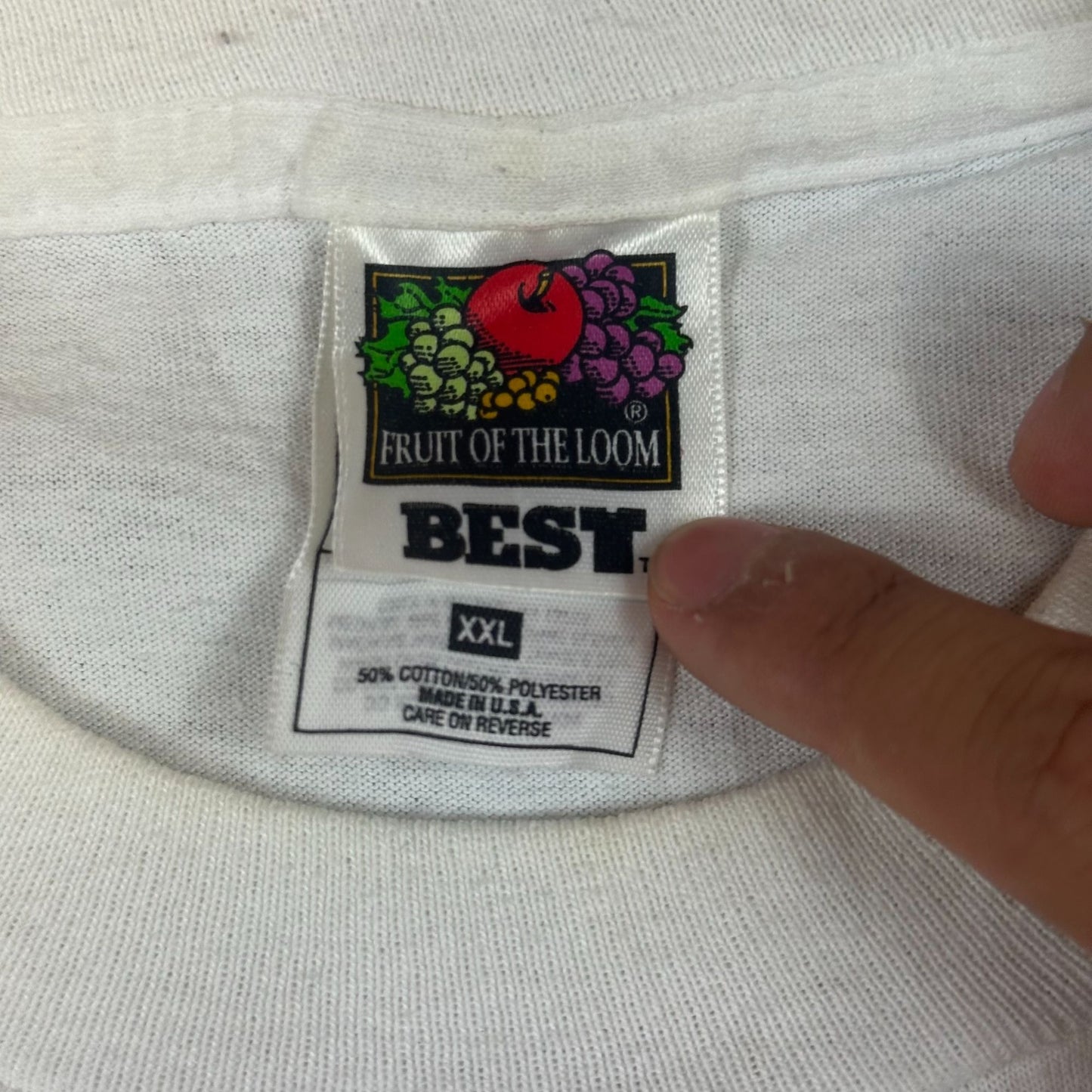 Vintage Detroit Pistons Long-Sleeve Shirt XXL Fruit Of The Loom White NBA Graphic 90s