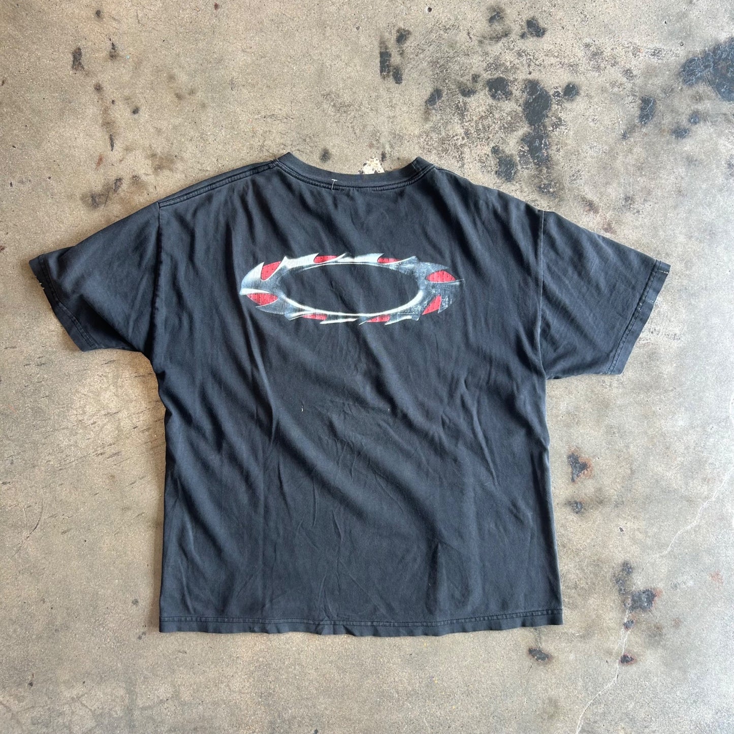 Vintage Black Oakley T Shirt L