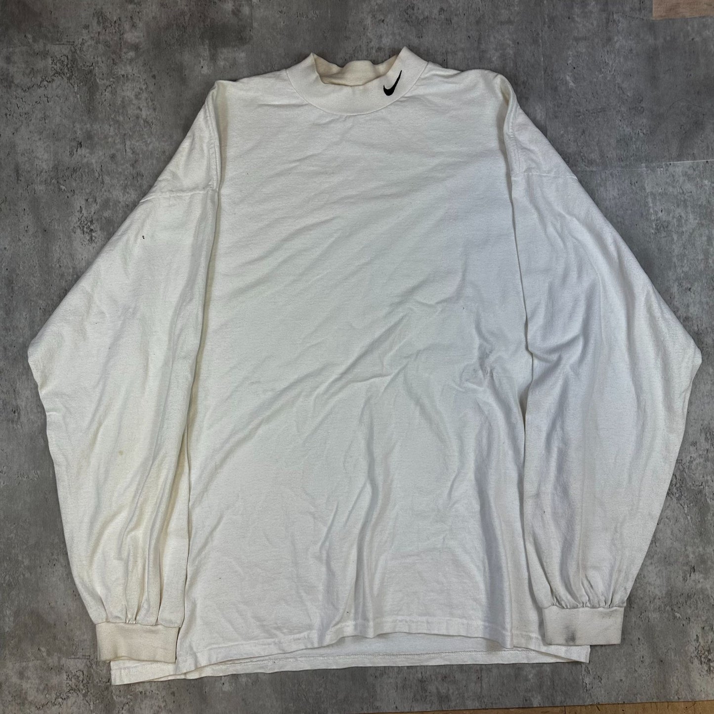 Vintage Nike Long Sleeve White Crewneck Sweatshirt XXL Made In USA