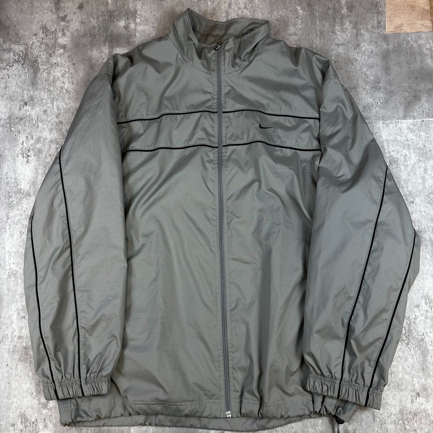 Nike Gray Lightweight Full-Zip Windbreaker Jacket XL