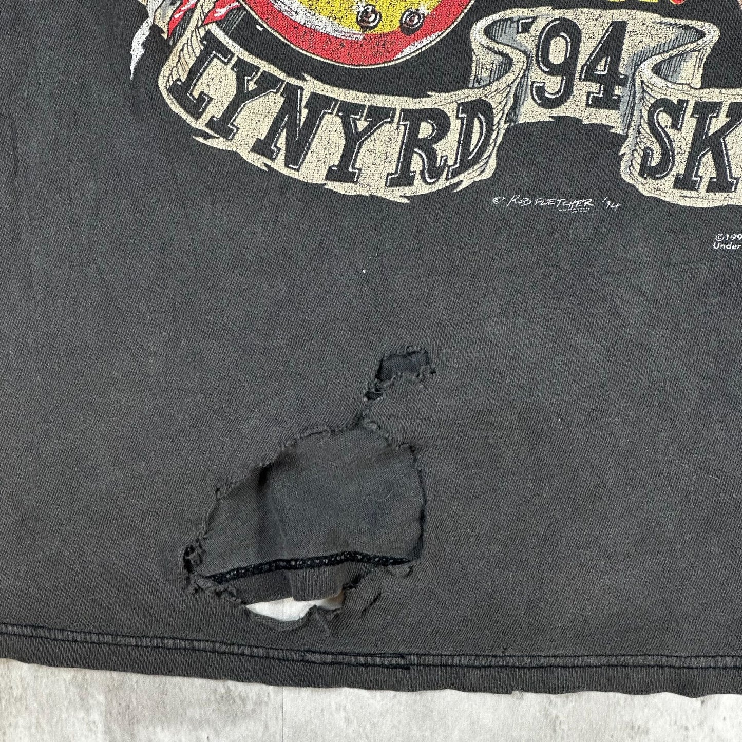 Vintage 1994 Lynyrd Skynyrd Endangered Species Tour T-Shirt L Black Distressed