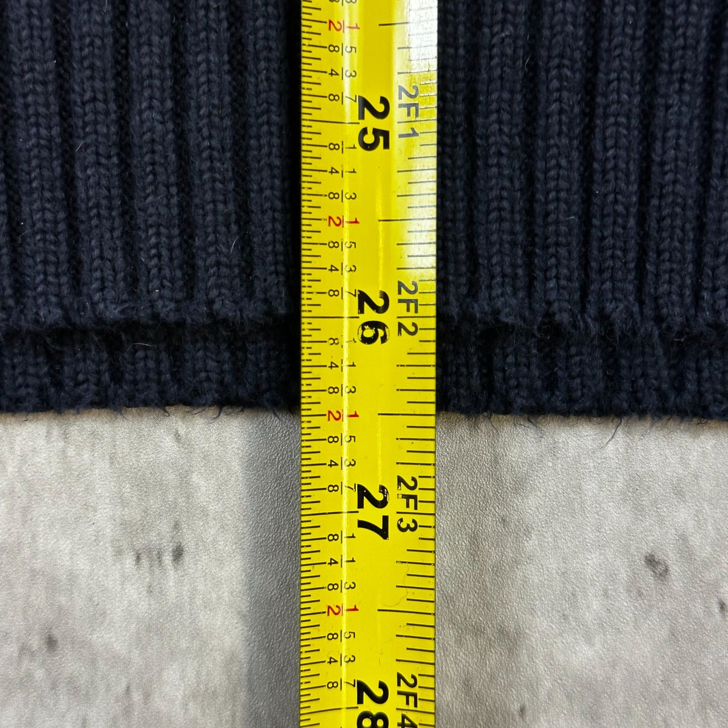 Vintage Navy and Red Striped Polo Ralph Lauren Quarter-Zip Sweater
