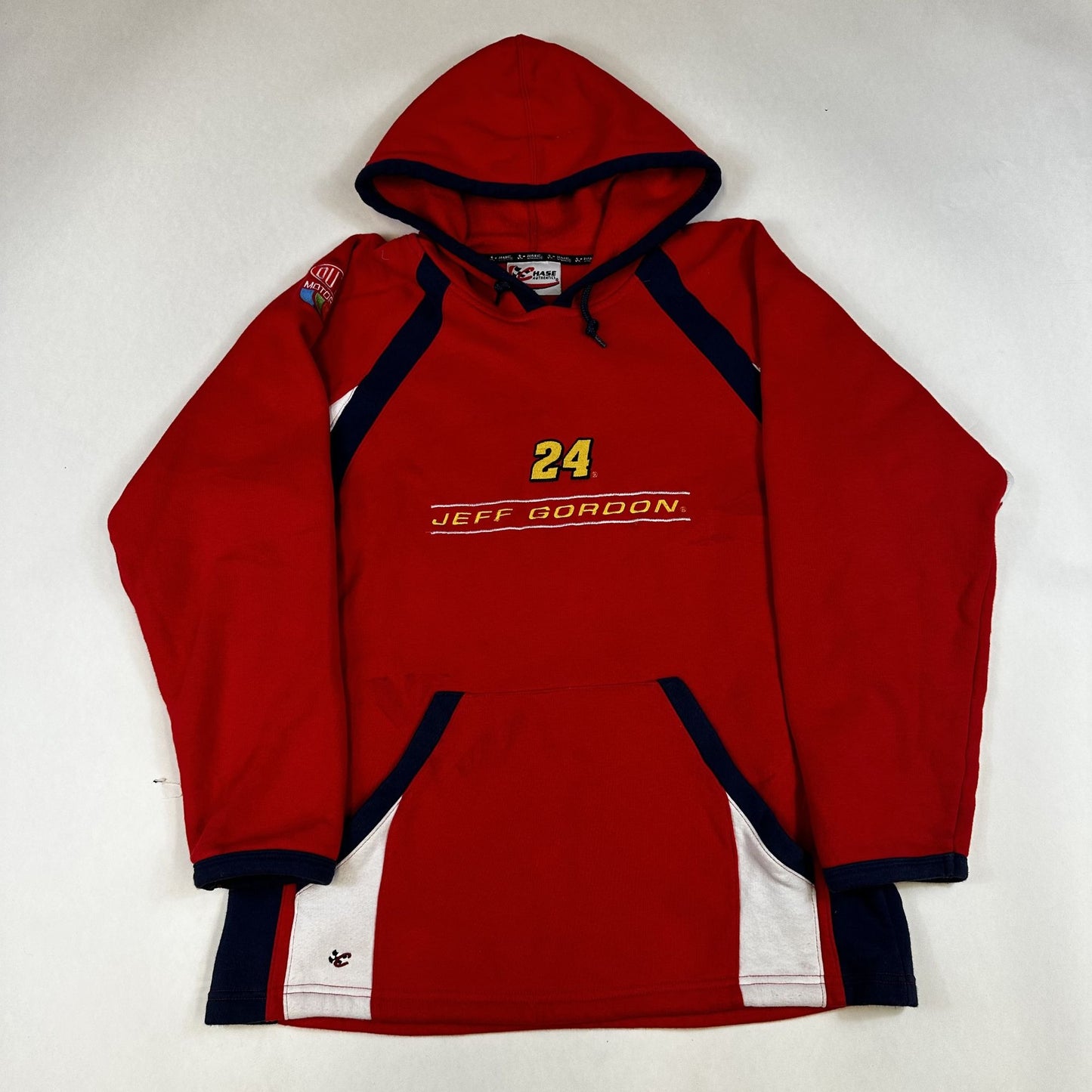 Jeff Gordon Chase Authentics Red Hoodie Sweatshirt Size S Cotton Blend