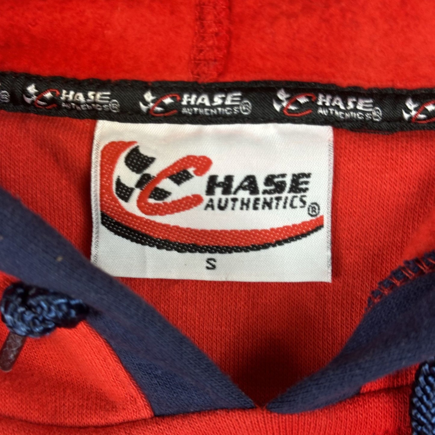 Jeff Gordon Chase Authentics Red Hoodie Sweatshirt Size S Cotton Blend