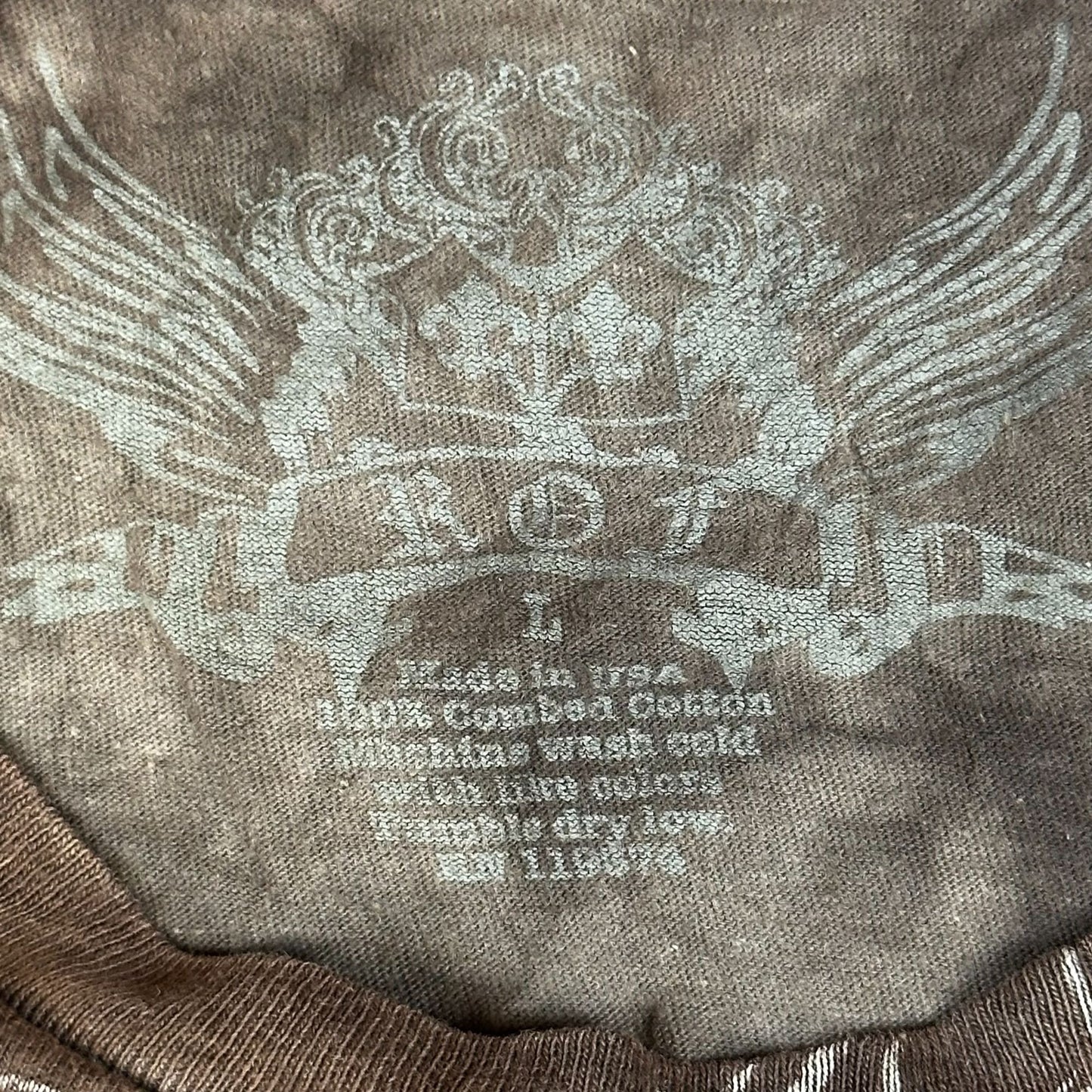 Brown Vintage Y2K Grunge Style Tee (L)