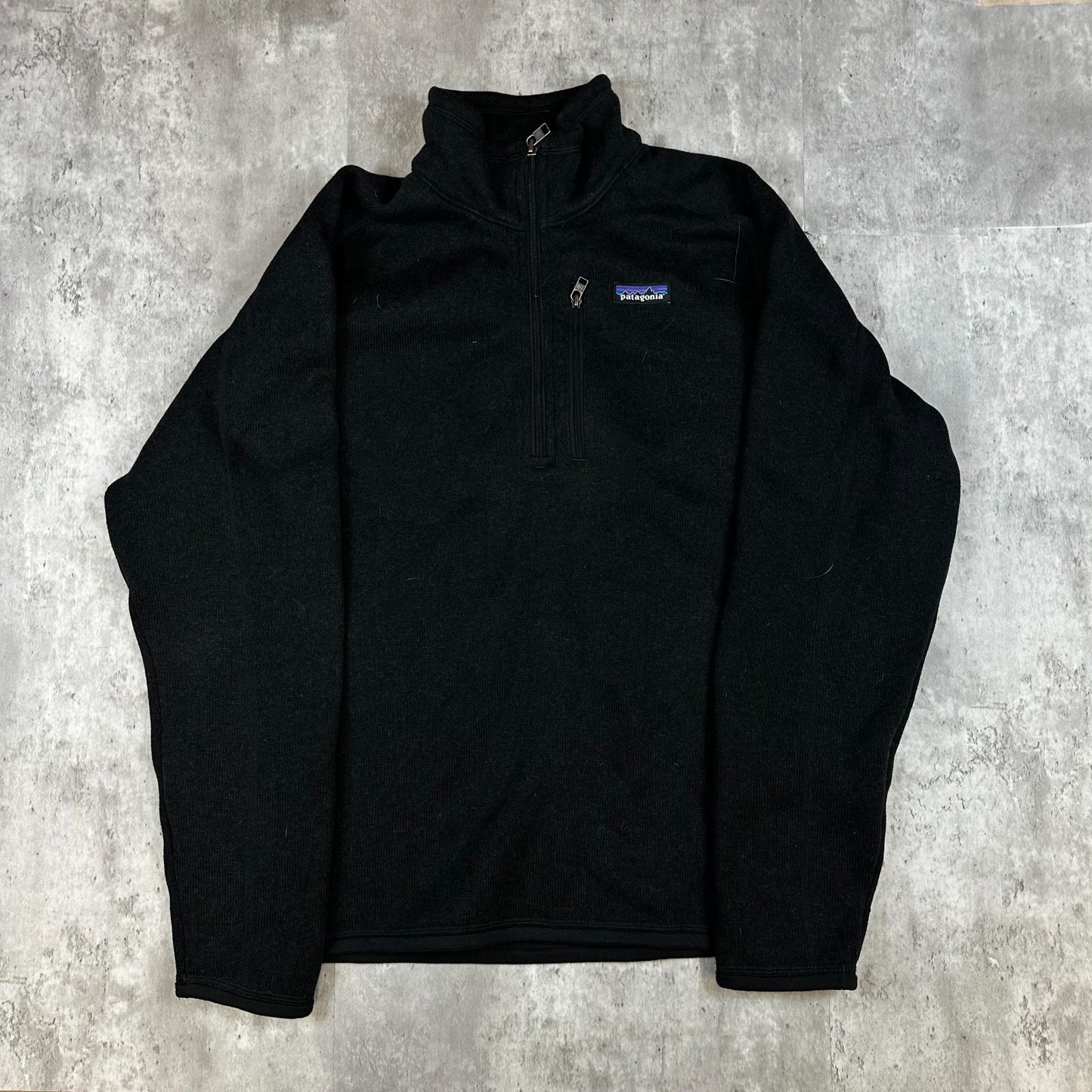 Patagonia Mens Black Quarter-Zip Fleece Pullover Size M