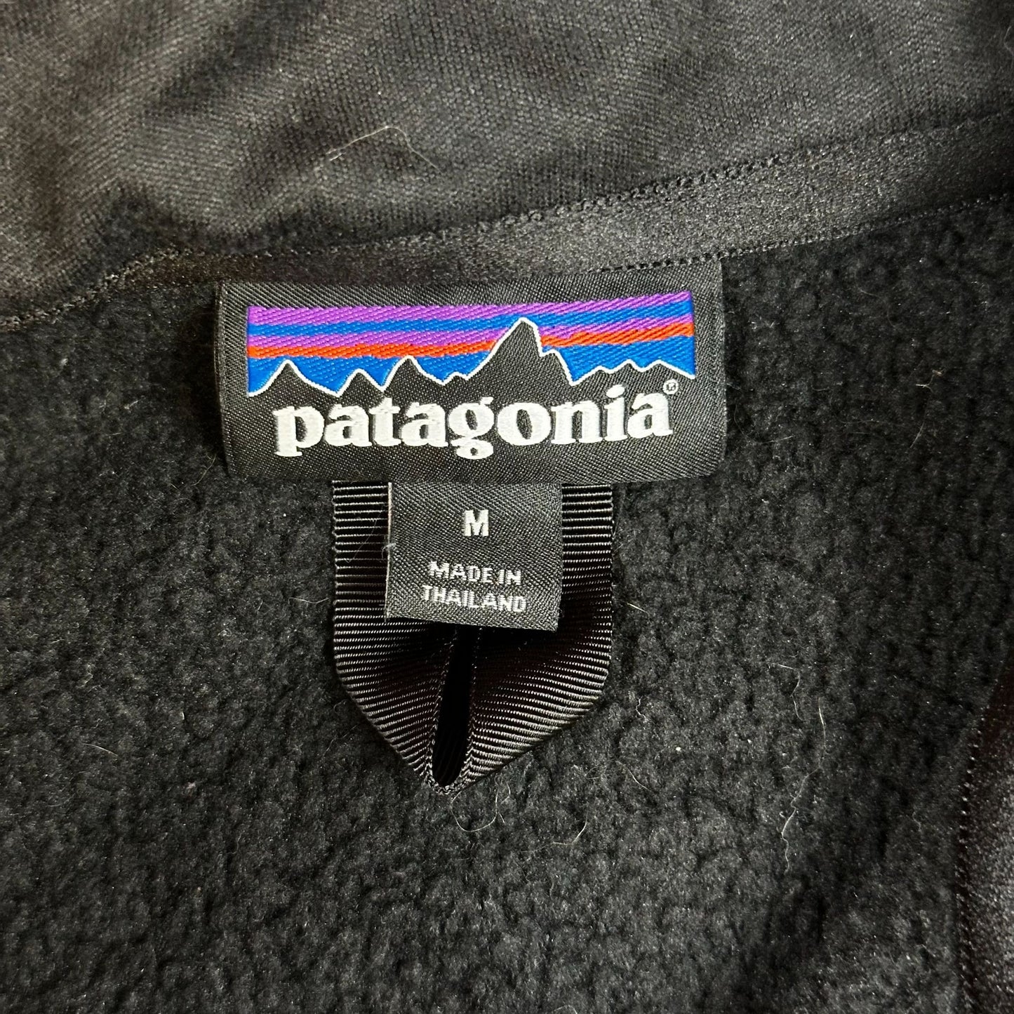 Patagonia Mens Black Quarter-Zip Fleece Pullover Size M