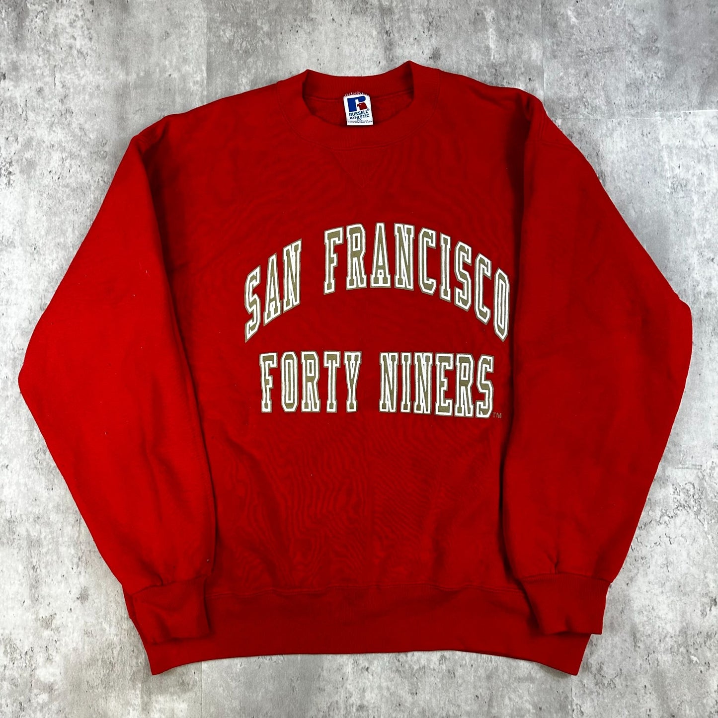 Vintage Russell Athletic San Francisco Forty Niners Red Sweatshirt XL Made In USA