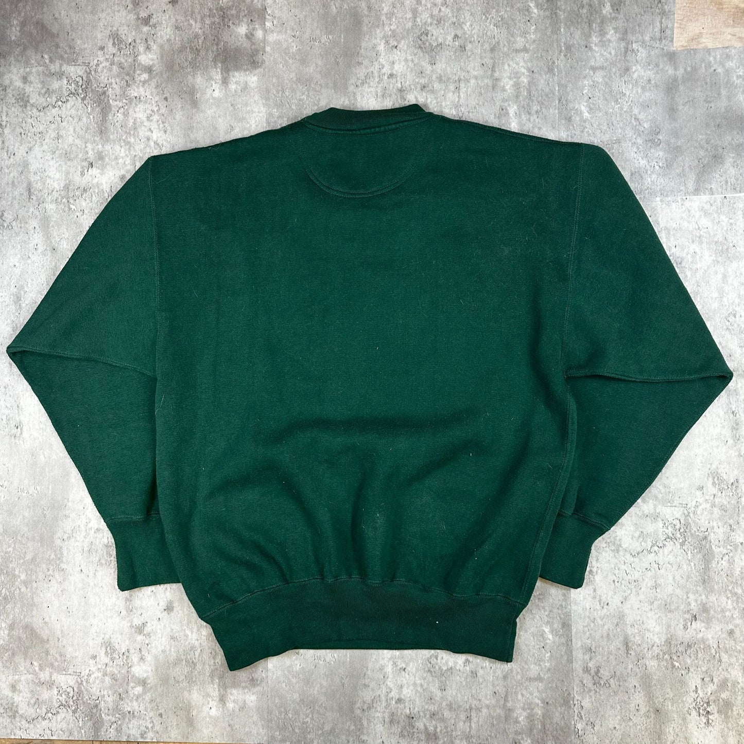 Vintage University Of Miami Hurricanes Sweatshirt L Midwest Embroidery Green Crewneck Cotton Blend