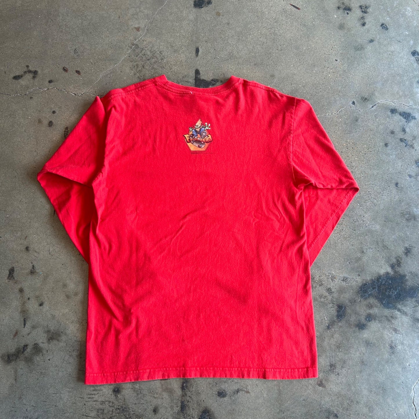 Vintage Jnco Flamehead USA Red Long Sleeve T Shirt XL