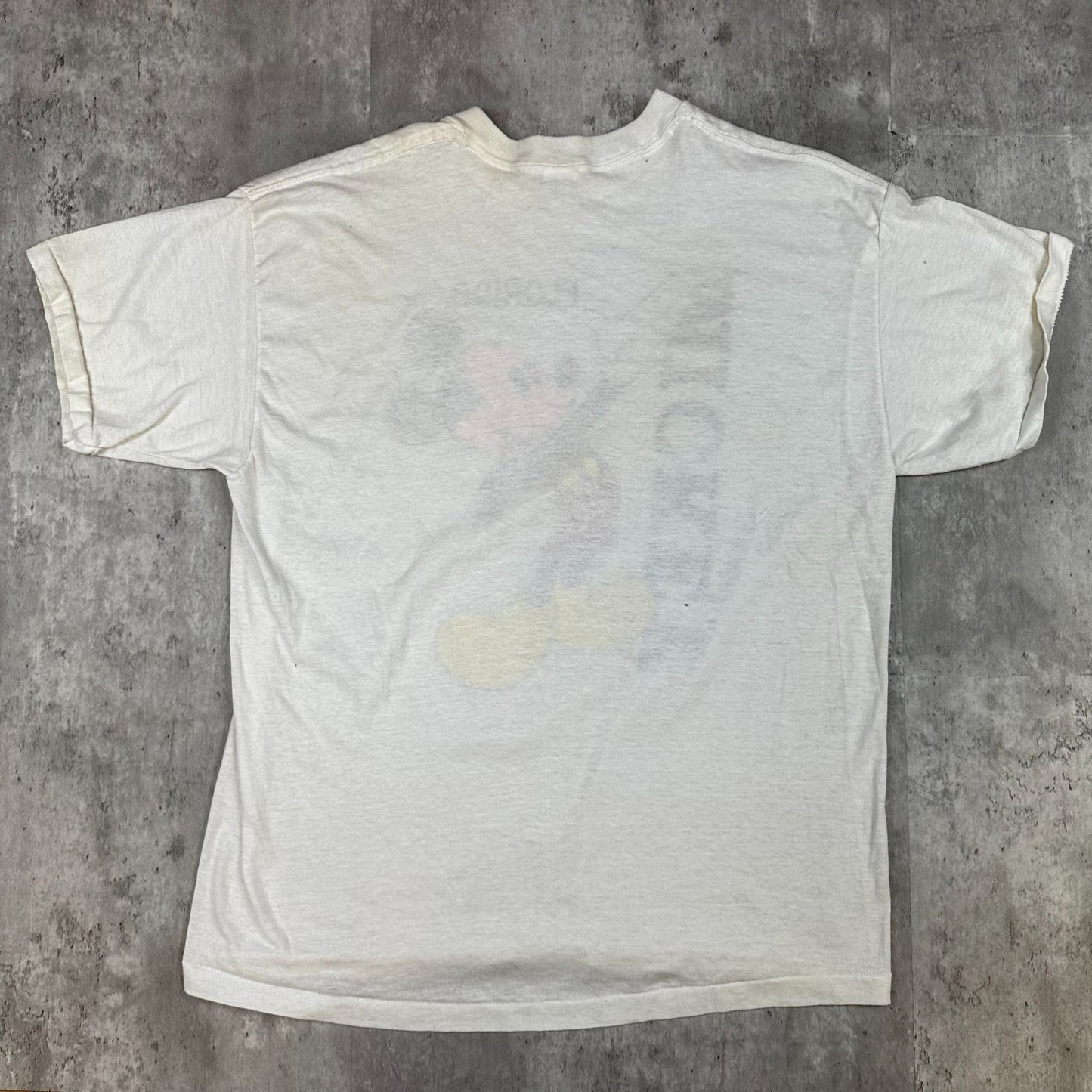 Vintage Velva Sheen Mickey Mouse Florida T-Shirt L White 50/50 Cotton/Polyester