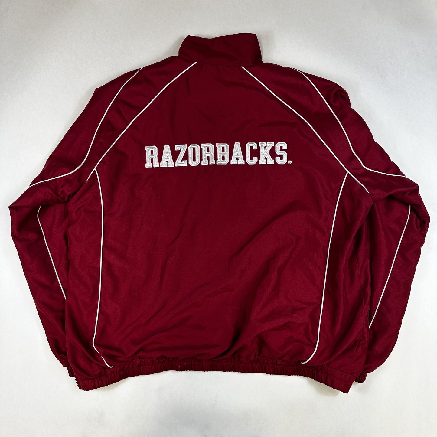Arkansas Razorbacks Red Pullover Jacket XXL 58 Sports Polyester Mens Outerwear