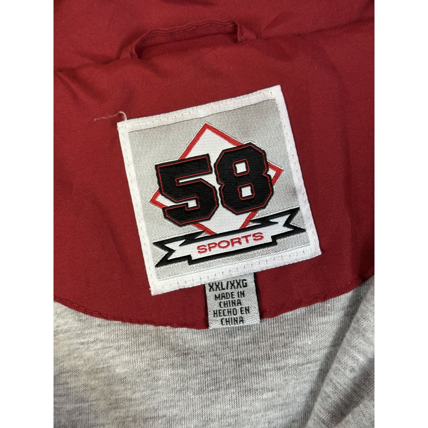 Arkansas Razorbacks Red Pullover Jacket XXL 58 Sports Polyester Mens Outerwear