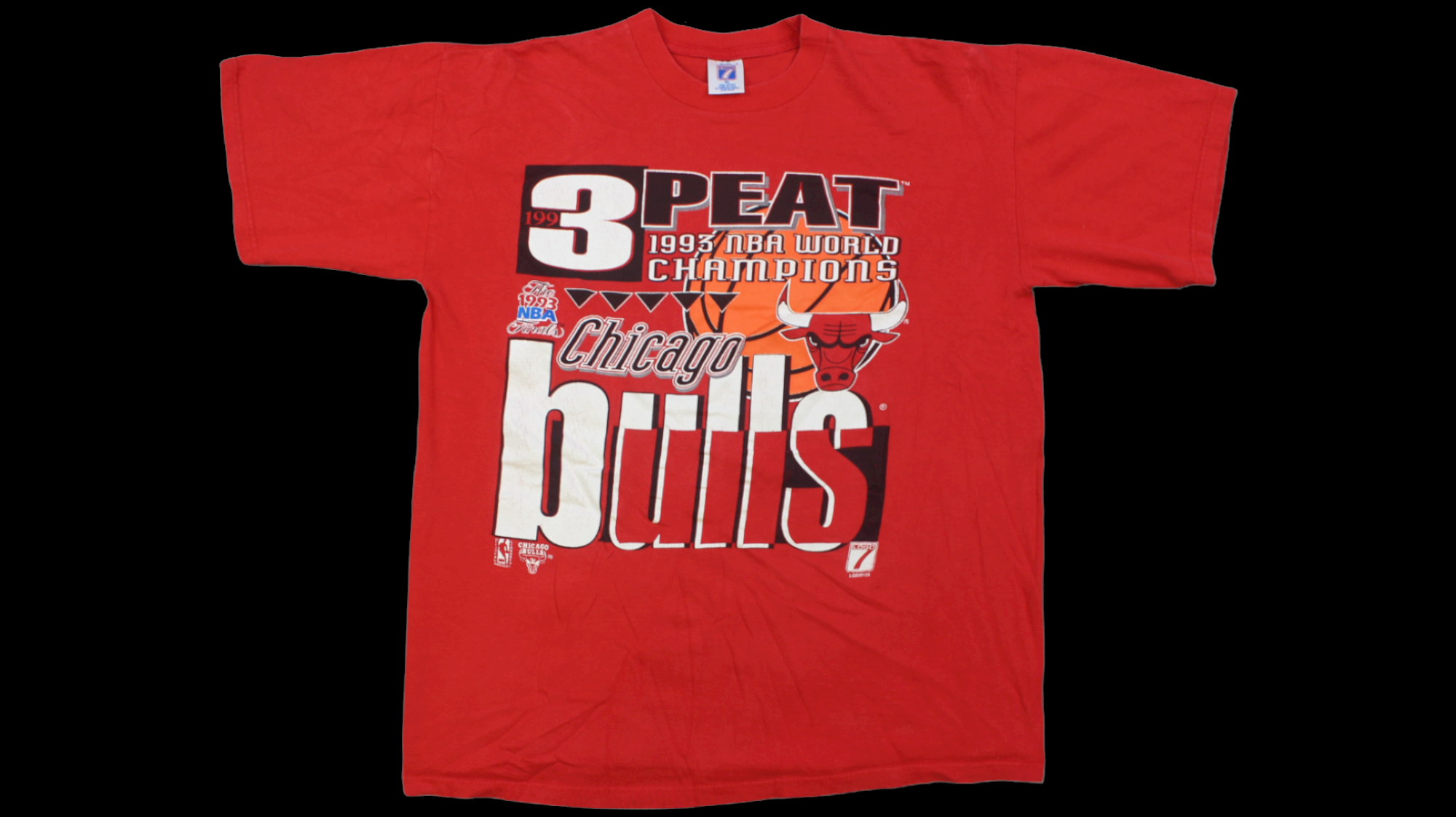 Vintage Chicago bulls Shirt 1993 NBA World Champs Bulls All Over