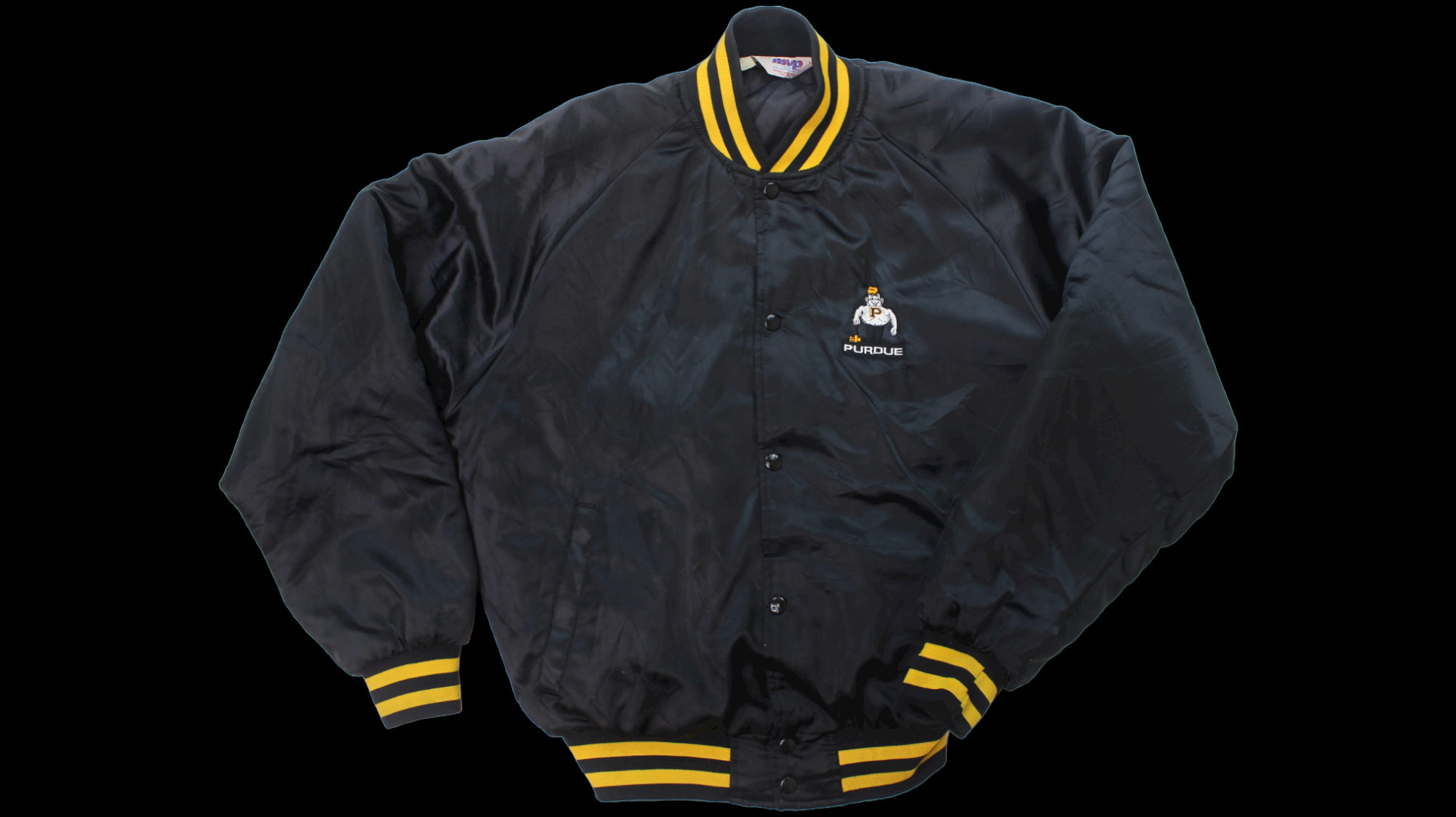 90's Purdue Satin Bomber jacket