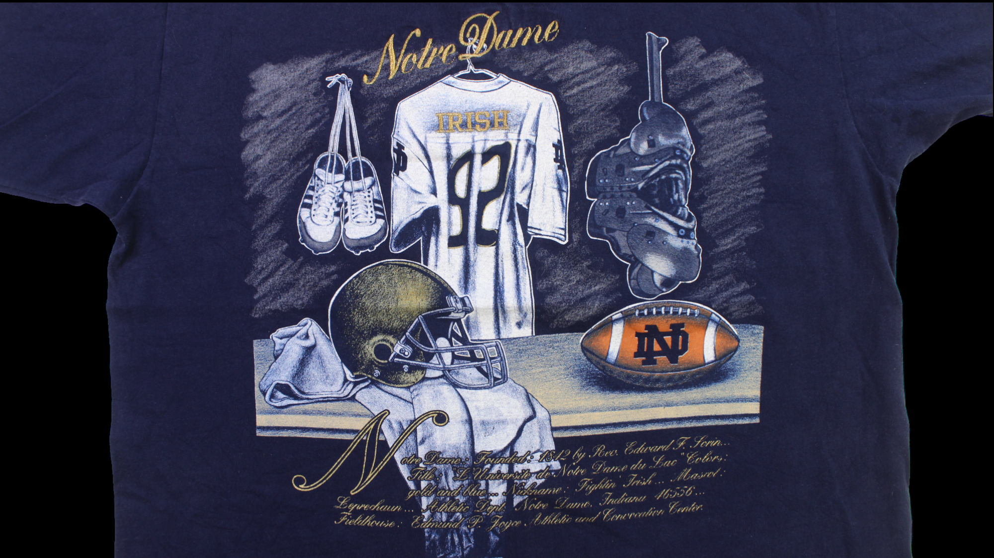 90's Notre Dame Locker Room shirt