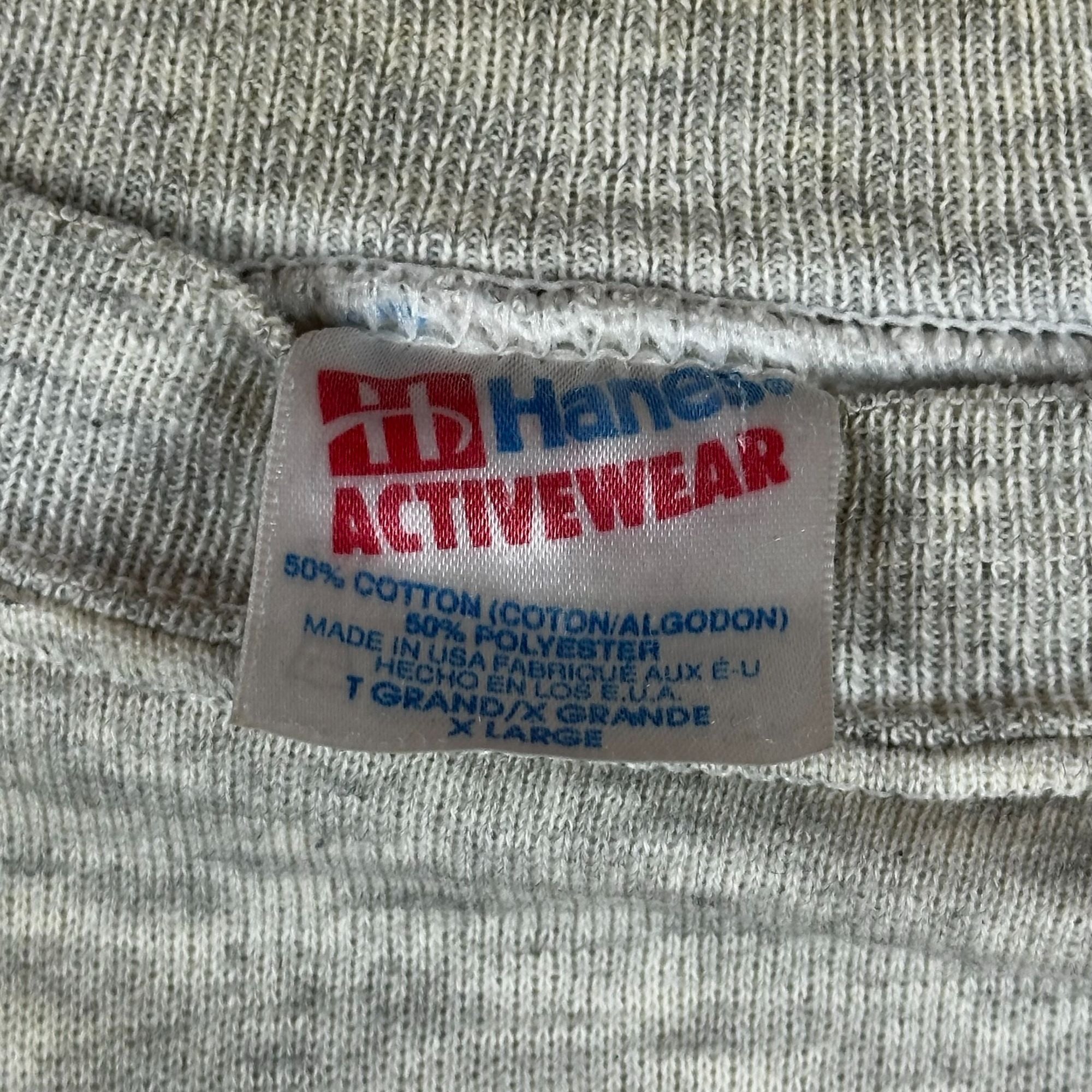 Vintage Hanes Activewear Oklahoma Sooners Sweatshirt Gray Crewneck 50/50 Cotton Polyester XL