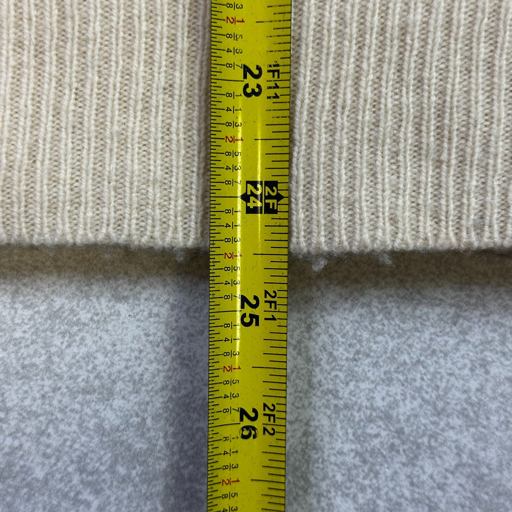 Polo By Ralph Lauren Beige Lambswool V-Neck Sweater M